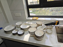 京东京造 碗盘餐具整套 景德镇碗具碟子套装乔迁之喜陶瓷礼盒金枝玉叶78头 实拍图