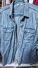 优衣库女装牛仔工装衬衫/长袖水洗产品外套通勤休闲480004 62 粉蓝色 XL 实拍图