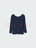 优衣库HEATTECH U领T恤/8分袖女装保暖衣478934 485810 478934/11粉红色 2XL 实拍图