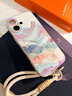 XP适用苹果17手机壳镜头全包iphone17软壳散热硅胶国潮男女高级感防摔带挂绳保护套-古董白国风山水 实拍图