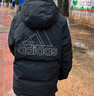adidas 保暖鸭绒连帽羽绒服男女同款阿迪达斯官方轻运动 黑色   L   实拍图