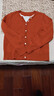 欧莎（OSA）落日橘假两件短款针织衫内搭打底毛衣女上衣2025年秋新款可外穿 橙红色A M 实拍图