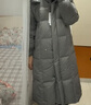 雪中飞（SNOWFLYING）羽绒服中长款女士2025新款休闲时尚过膝加厚保暖直筒高级冬季外套 岩石灰 M (160) 110-130斤 实拍图