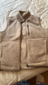 MUJI 男式 长毛抓绒背心马甲坎肩马夹摇粒绒男装男款冬季 AB1PDA5A 淡黄色 M (170/92A) 实拍图