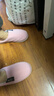 洁丽雅棉拖鞋女秋冬季室内家居防滑保暖拖鞋厚底毛毛女士家用男棉鞋外穿 皮红 36-37 (适合35-36码) 实拍图