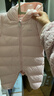 英氏（YEEHOO）儿童羽绒服秋冬纳米抗菌轻薄款婴儿羽绒服连体衣超韧绒 浅粉抱抱 66 cm-充绒量36g-建议3-6个月 实拍图