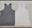 【100%纯棉】男士背心运动跨栏工字背心健身弹性内搭男汗衫四季款 白色+灰色 两件装 3XL 体重【165-180斤】 实拍图