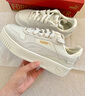 彪马（PUMA）【厚底鞋】增高小白鞋女子经典复古休闲板鞋CARINA395093 灰色-灰色-金色-02 39 实拍图