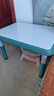 希伯熊 儿童桌子幼儿园套装塑料小桌椅宝宝学习吃饭孩子书桌游戏升降 80*60墨蓝涂鸦升降带加固单桌 实拍图