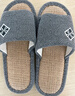 俞兆林亚麻棉麻拖鞋男女条纹轻便简约居家四季拖鞋 YR008 粉色 36/37 实拍图