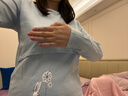 爱宝适月子服上衣秋冬哺乳衣纯棉横开口喂奶衣孕产妇家居服M327 蓝色XL 实拍图