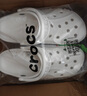 卡骆驰（CROCS）洞洞鞋贝雅男鞋女鞋轻便耐磨一脚蹬拖鞋休闲鞋|10126 白-100 40 (250mm) 实拍图