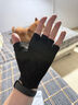 美津浓（MIZUNO）健身手套男女半指骑行训练单杠引体向上撸铁器械防滑B593黑色大码 实拍图