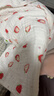 莱茵森婴儿浴巾纯棉纱布超柔吸水新生儿盖毯初生宝宝洗澡包被儿童毛巾被 六层 粉草莓款90*90cm 实拍图