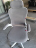 卡弗特人体工学椅电脑椅家用学习椅舒适久坐办公座椅升降转椅书桌椅子  豪华款-白框灰/旋转扶手-带头枕 实拍图