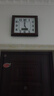 康巴丝 电波钟表长方形净音挂钟现代简约石英钟客厅卧室壁挂装饰钟  41*36厘米 木纹日历 实拍图