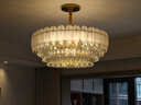 葵兴 客厅吊灯奶油风轻奢水晶灯现代简约大气餐厅卧室灯广东中山灯具 圆形80*30cm【全光谱三色】 实拍图