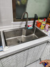 九牧（JOMOO）不锈钢拉丝水槽大容量洗菜盆洗碗池大单槽龙头套餐75*45 02277 实拍图