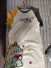 猫人（MiiOW）【防螨抗菌纯棉】女士睡裙睡衣女撞色恐龙印花家居服绿色L 实拍图