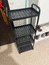 小推车置物架落地卫生间多层厨房移动零食蔬菜卧室床头收纳储物架 【三层】黑色送4轮 【活动中】 实拍图