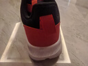 361°儿童运动鞋男童跑鞋秋冬密网轻便魔术贴女童皮革加绒保暖运动鞋 【皮革】碳黑/能量红色 38 实拍图
