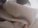 恒源祥纯色羊毛绒衫羊毛衫男加厚半高领毛衣中年男士针织打底保暖衣服 100%不起球高档驼色 圆 领 3XL 185码(适合180-200斤) 实拍图