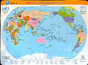 新版中国、世界地理地图（政区版双面覆膜）便携式尺寸209mm*285mm 实拍图