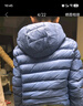 迷你巴拉儿童羽绒服男女童厚款保暖连帽棉服防风保暖羽绒外套【防水透湿】 冰蓝80935 【白鸭绒-1000+洁净度】 110 【充绒量40.9g】 实拍图
