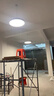 街派简约现代LED吊灯办公室圆形吊线灯会议室商场店铺网咖健身房 白框40cm白光LED 实拍图