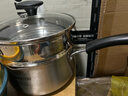 九阳奶锅316L不锈钢小奶锅0涂层健康婴儿辅食锅泡面汤锅牛奶锅家用 316L不锈钢奶锅【带蒸格】-CJ171 18cm 实拍图