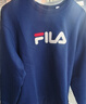FILA 斐乐官方情侣款套头卫衣25秋冬季新款休闲宽松长袖加绒保暖上衣 【常规款】中世纪蓝-DB M 170/92A/M 实拍图