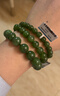 豆蔻时光收藏级9-10mm和田玉碧玉手串无黑苹果绿玉石手链生日礼物男女款 实拍图