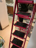忆琳居梯子家用安全人字梯折叠伸缩多功能楼梯便捷扶梯加厚安全步梯红六 实拍图