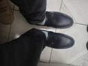 蜻蜓牌新款牛皮男士皮鞋圆头套脚透气商务休闲真皮男中老年人爸爸鞋子男 黑色 41 实拍图