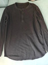 优衣库男装女装情侣华夫格亨利领套头衫长袖T恤25秋冬新款479784 09 黑色 2XL 实拍图