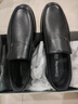 蜘蛛王男士皮鞋一脚蹬春秋商务休闲皮鞋真皮中老年爸爸鞋 48475 黑色 41 实拍图