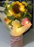 柏爱向日葵手工永生花生日礼物女感恩圣诞伴手礼针织花束实用纪念摆件 实拍图