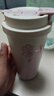 富光拾喜（FUGURNG BESTJOY）保温杯咖啡杯男女士陶瓷内胆随行杯学生吸管水杯子 白铃兰520ml 实拍图