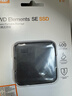 西部数据（WD）1TB移动固态硬盘新元素SSD Type-C接口 手机直连笔记本电脑外接 个性企业定制 简约黑色 官方标配 |赠硬盘包 实拍图