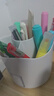 齐心（COMIX）笔筒360°旋转5格多功能分区大容量儿童学生桌面收纳盒笔盒学习用品开学礼物 EB707白 实拍图