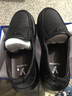 意尔康男鞋秋季羊皮舒适一脚蹬皮鞋男软面套脚商务休闲鞋 59171W黑色 42 实拍图