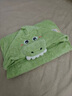 taoqibaby儿童浴巾斗篷男女孩可穿式新生婴儿带帽浴袍洗澡吸水速干宝宝裹巾 绿色恐龙【7A级抗菌】A类加厚款 120*80cm 实拍图