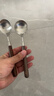 京东京造 勺子 汤饭勺304不锈钢食品接触级餐具套装【胡桃木柄】2只装 实拍图