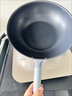 三禾微纳无涂层不粘炒锅不锈钢炒菜锅无油烟含钛锅具30cm雾月白配钢铲 实拍图