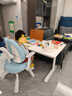 黑白调儿童A2学习桌书桌儿童桌椅实木升降桌子写字桌电脑桌进口橡胶木1.2m 实拍图