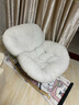 摇摇椅客厅懒人沙发家用休闲成人摇椅子室内躺椅午睡阳台单人沙发 咖拼白色（亲肤婴儿绒） 实拍图