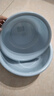 京东物流 加厚塑料洗脸盆家用洗衣服盆小面盆学生洗脚盆洗菜泡脚 蓝色 中号+大号 实拍图