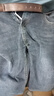 真维斯（Jeanswest）王一博代言牛仔裤男秋冬新款天丝舒适修身直筒高端潮牌休闲裤子男 蓝灰【天丝厚款】 36 码(2尺8) 【建议160-175斤】 实拍图