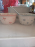 【天天低价】新款釉下彩陶瓷碗餐具套装少女心ins风陶瓷碗勺 【99%人选择】梦幻粉蓝两碗两勺 实拍图
