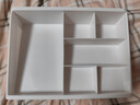 京东物流 化妆品收纳盒梳妆台置物架桌面高级感整理抽屉柜 中号2层（1层抽屉+1层顶部置物架） 24*20*12cm 透明白 实拍图